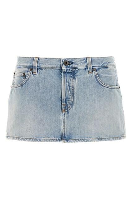 Miu Miu Women Logo Denim Skirt