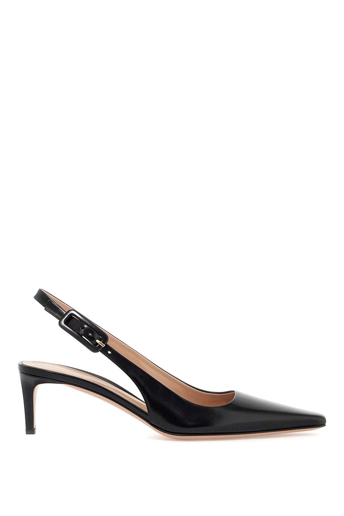 GIANVITO ROSSI Sophisticated Black Leather Slingback Pumps for Women