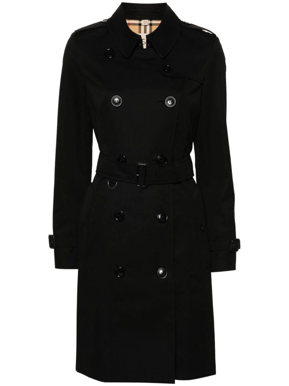 BURBERRY Classic Black Trench Coat - 24SS Women's Outerwear