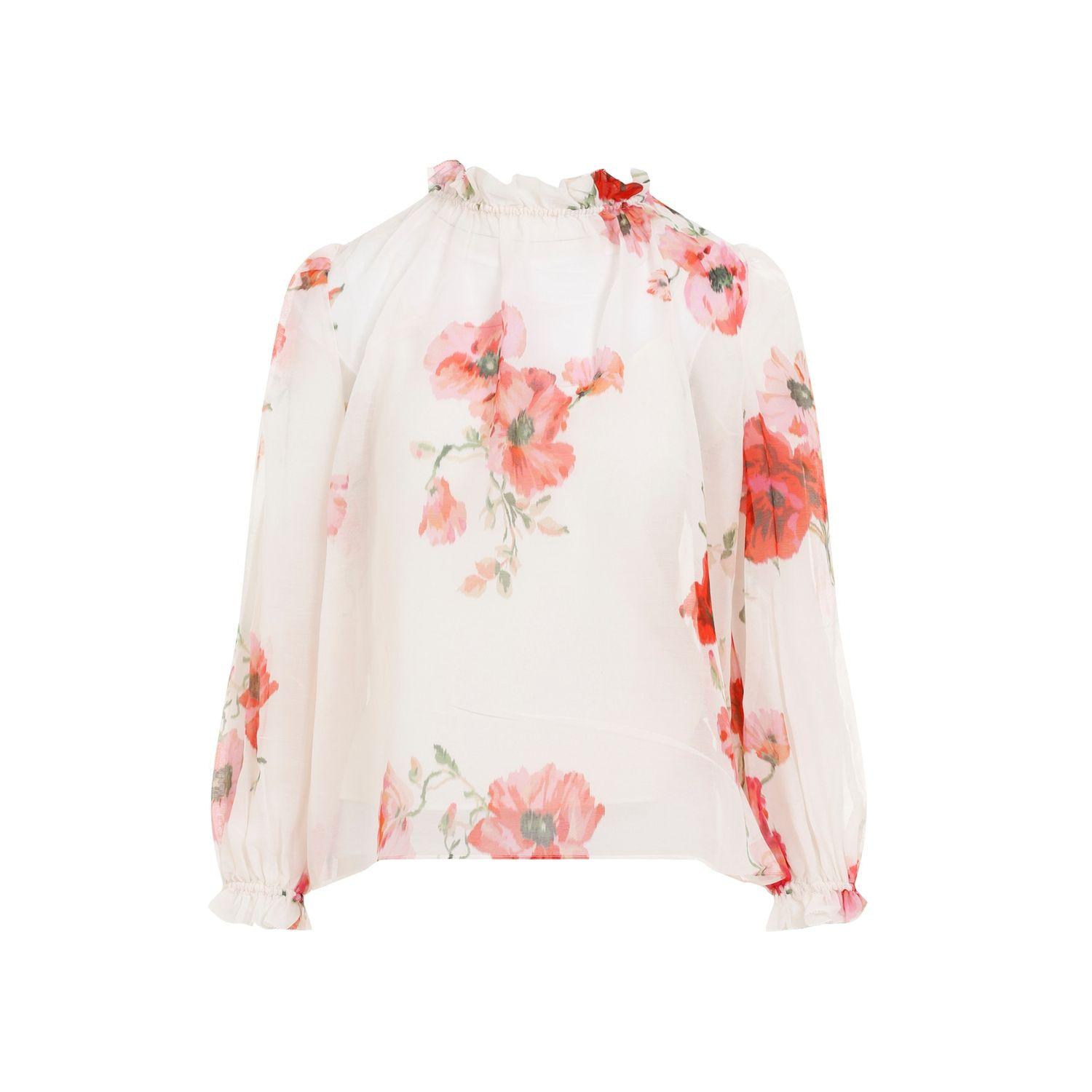 ZIMMERMANN Multicolor Silk-Cotton Billow Blouse