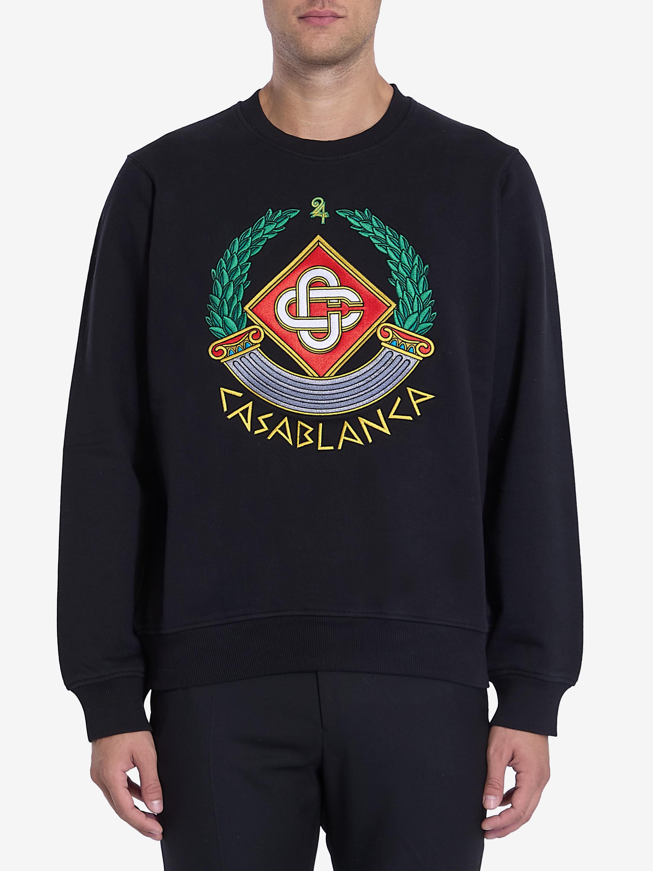 CASABLANCA Classic Casa Crest Crewneck Sweatshirt - Regular Fit