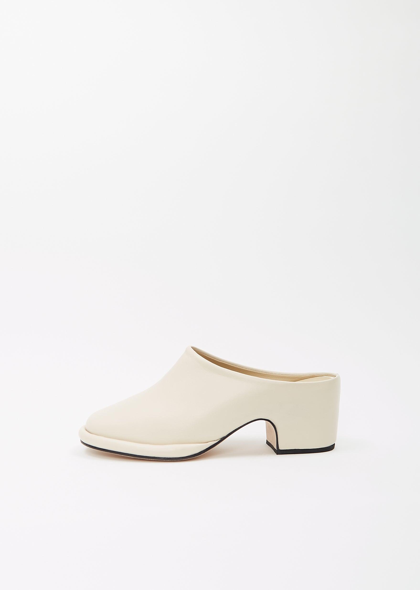 Leather Arch Mule — Ivory