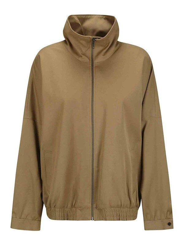 Giacca A Collo Alto - Beige / 8