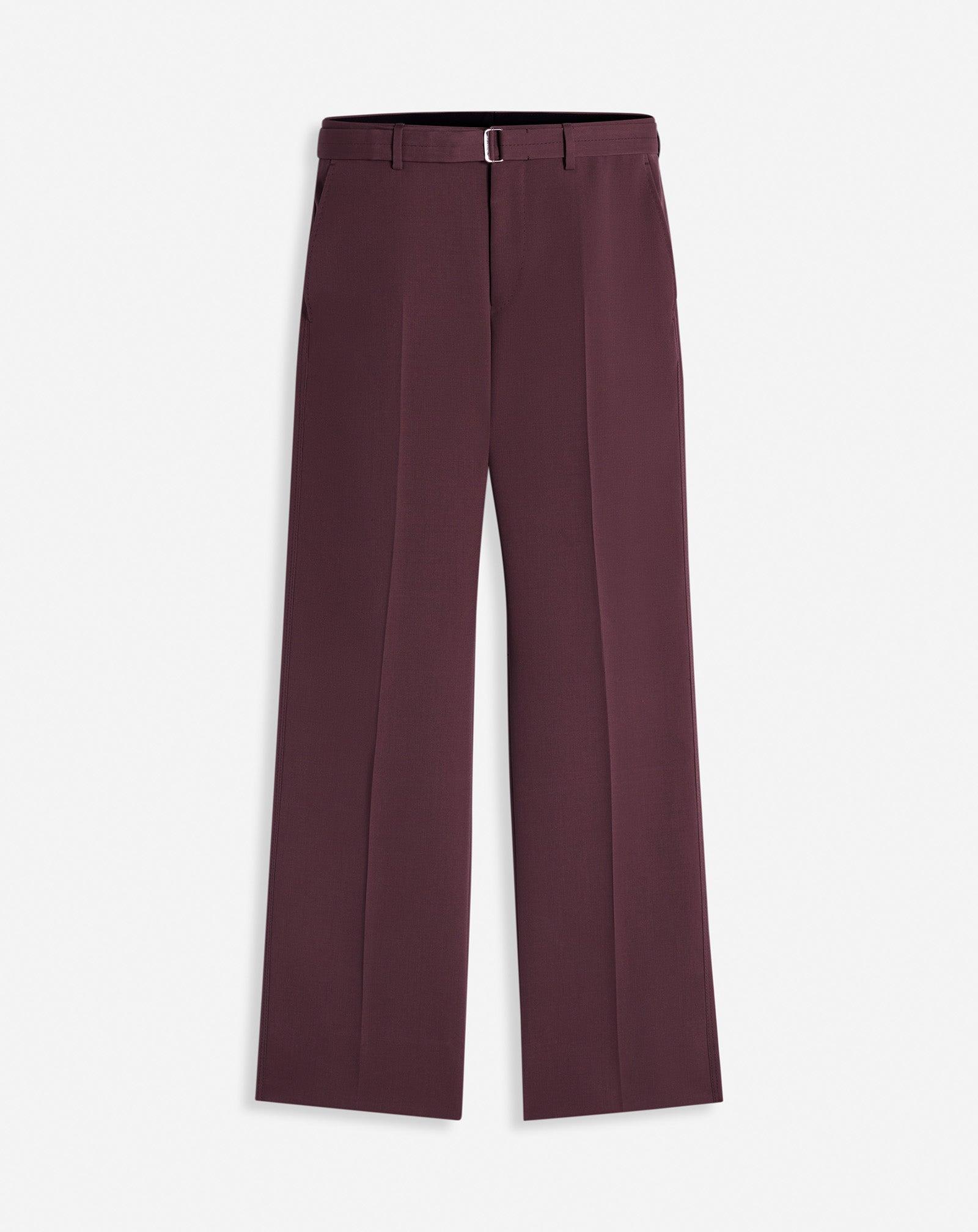 Suit pants with belt