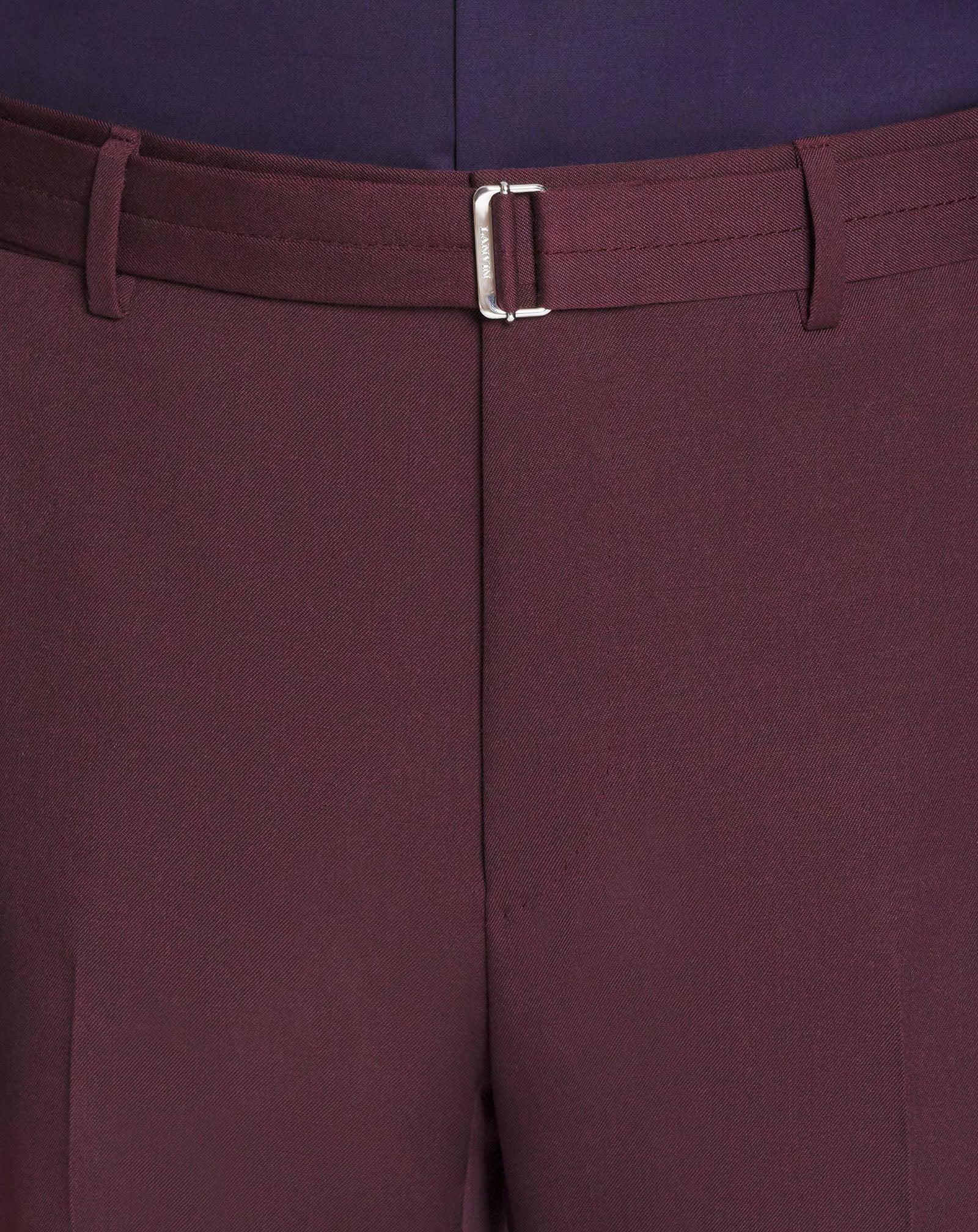 Suit pants with belt