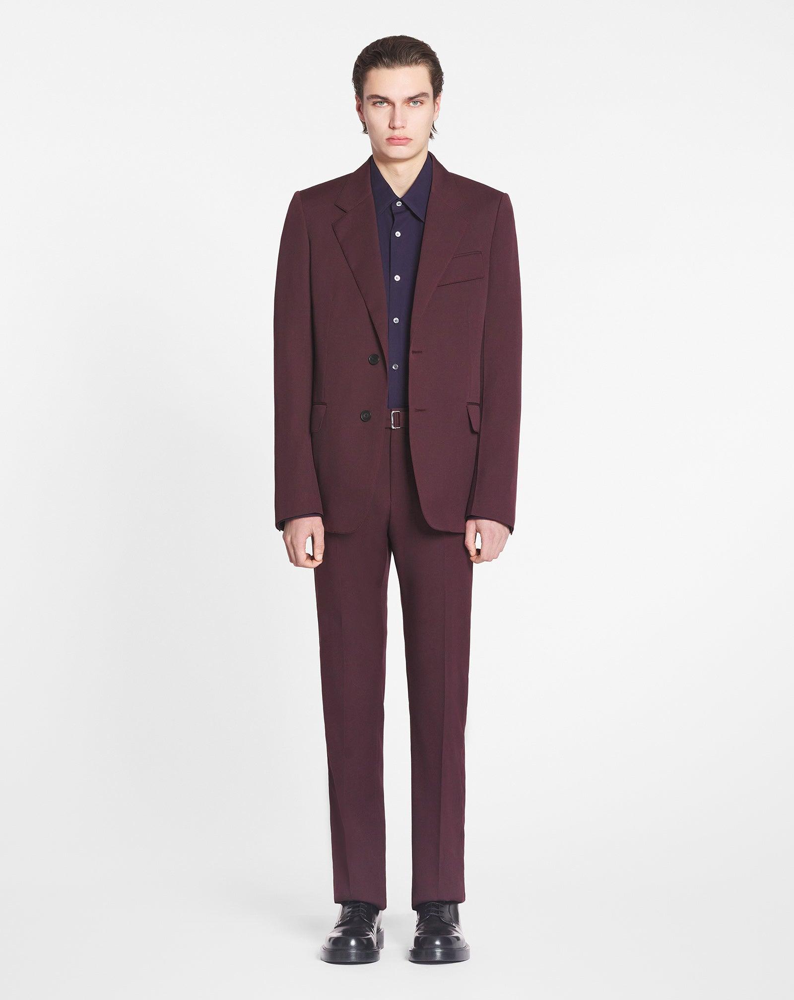 Suit pants with belt