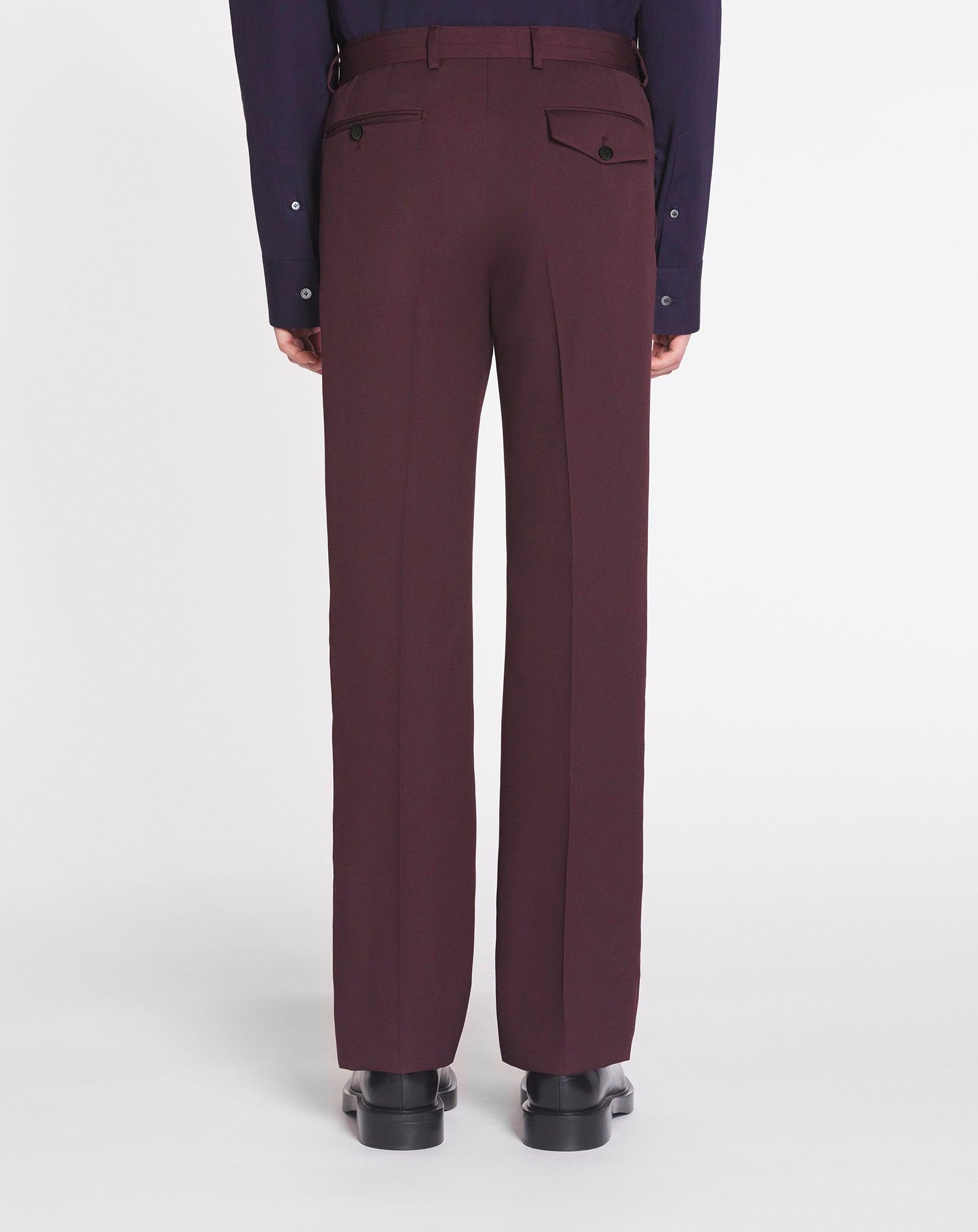 Suit pants with belt