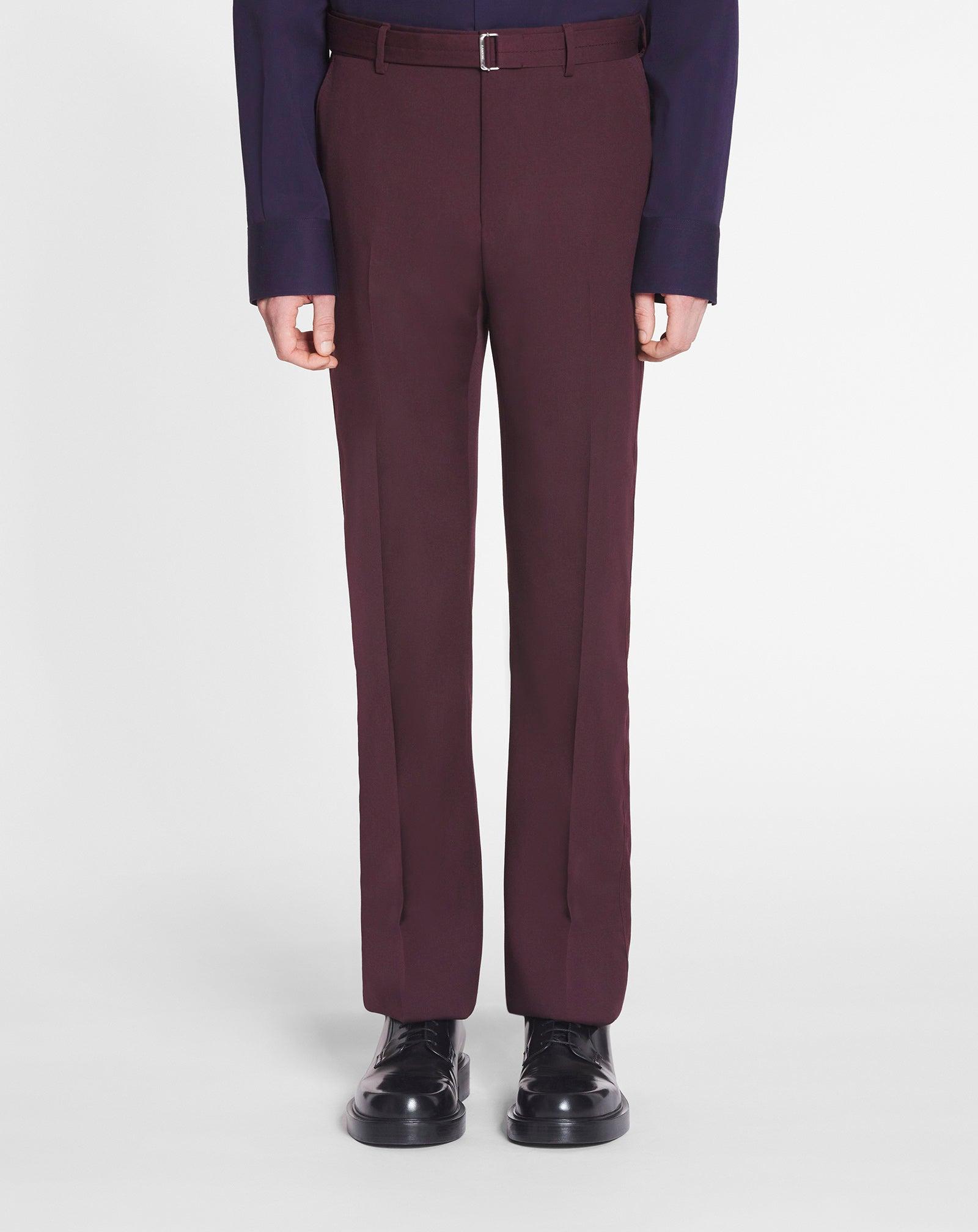 Suit pants with belt