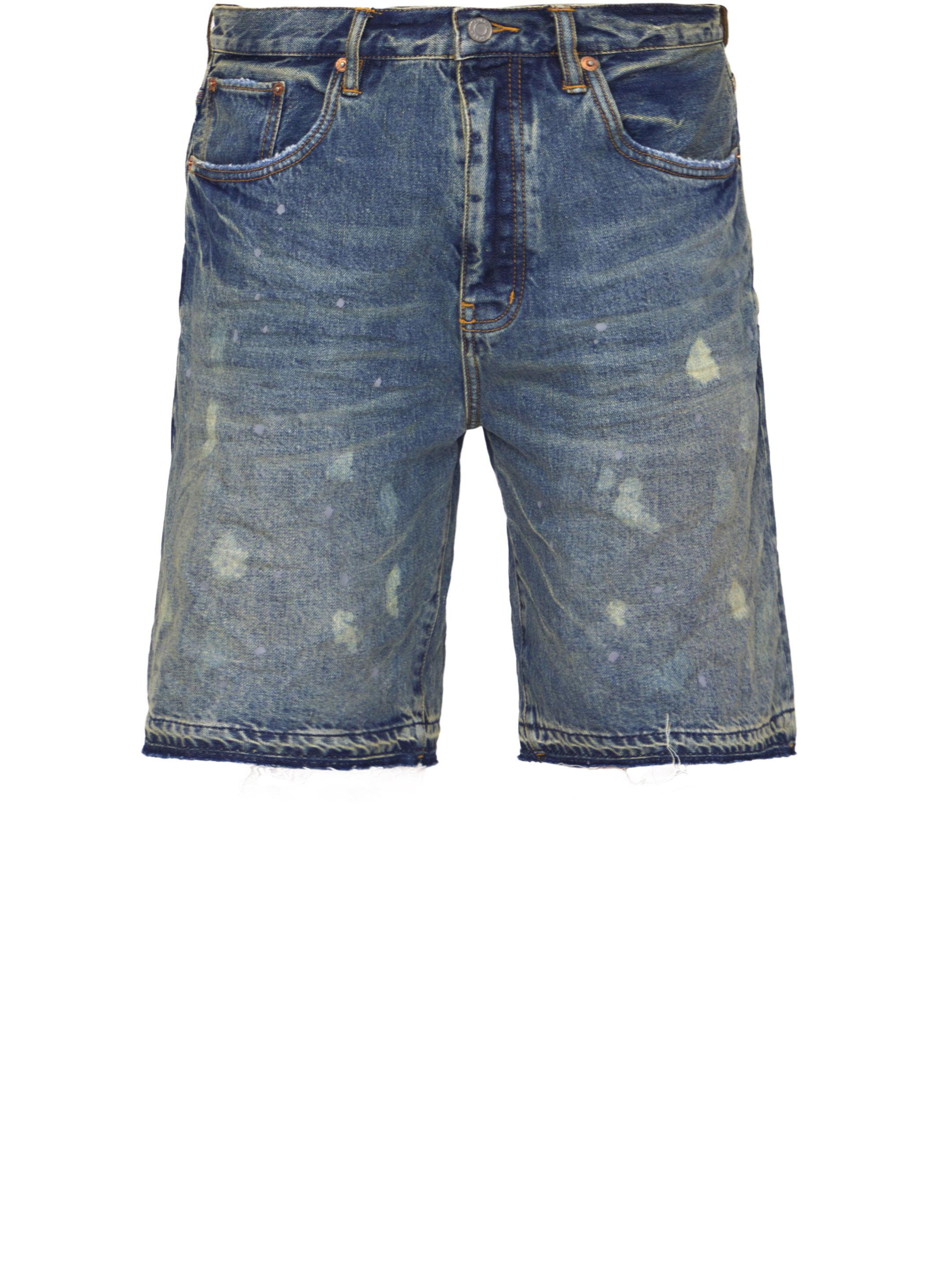 Light-blue denim bermuda shorts