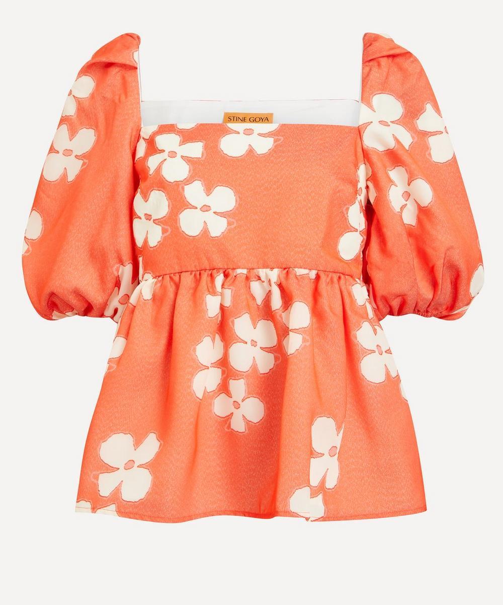 Kinsley Ditzy Poppies Peplum Top