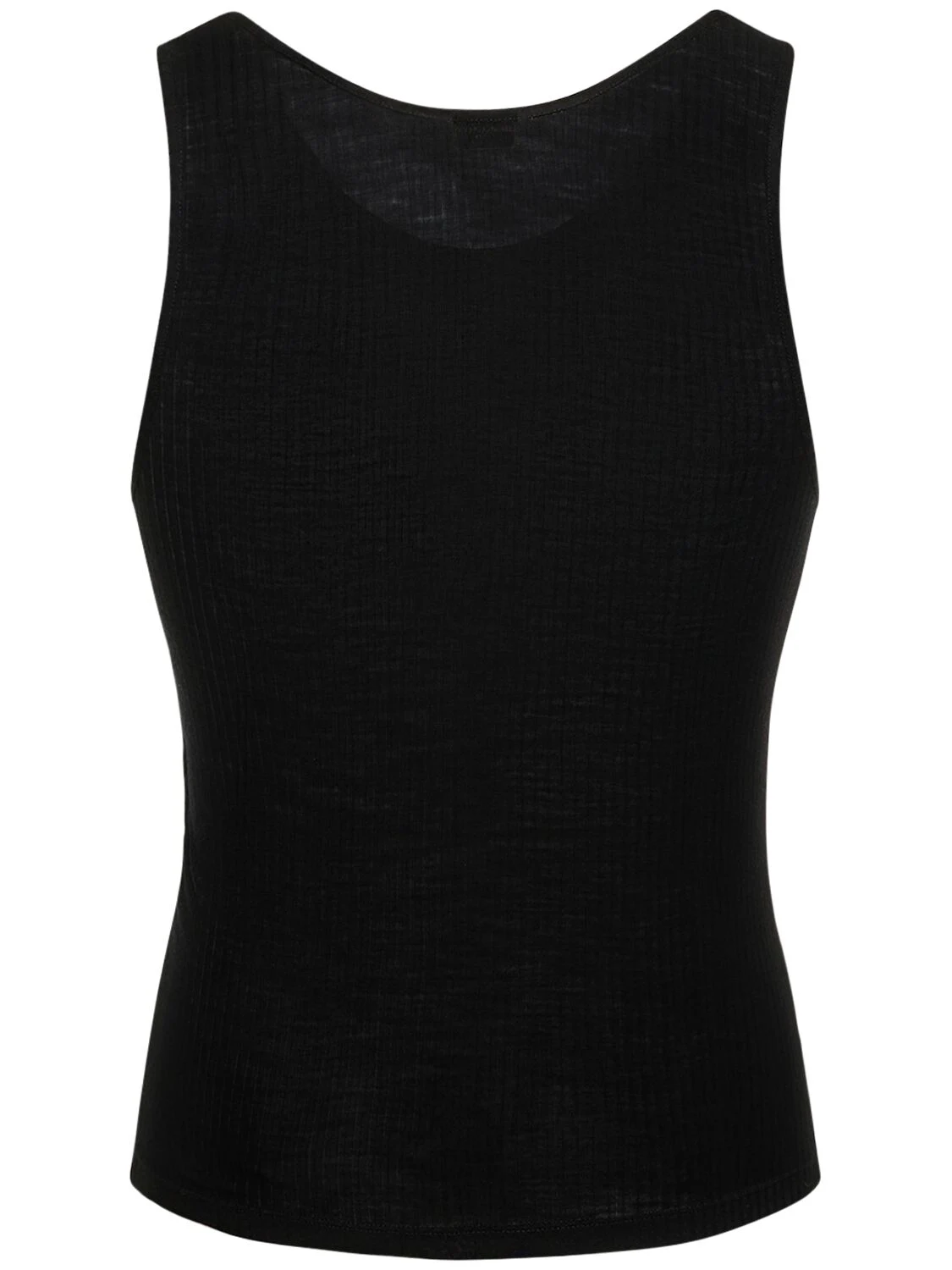 Cassandre ribbed wool tank top w/logo