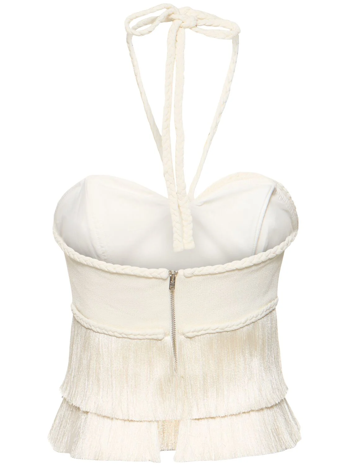 Fringed halter top