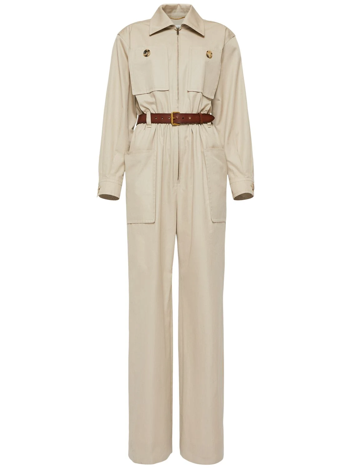 Cotton twill jumpsuit