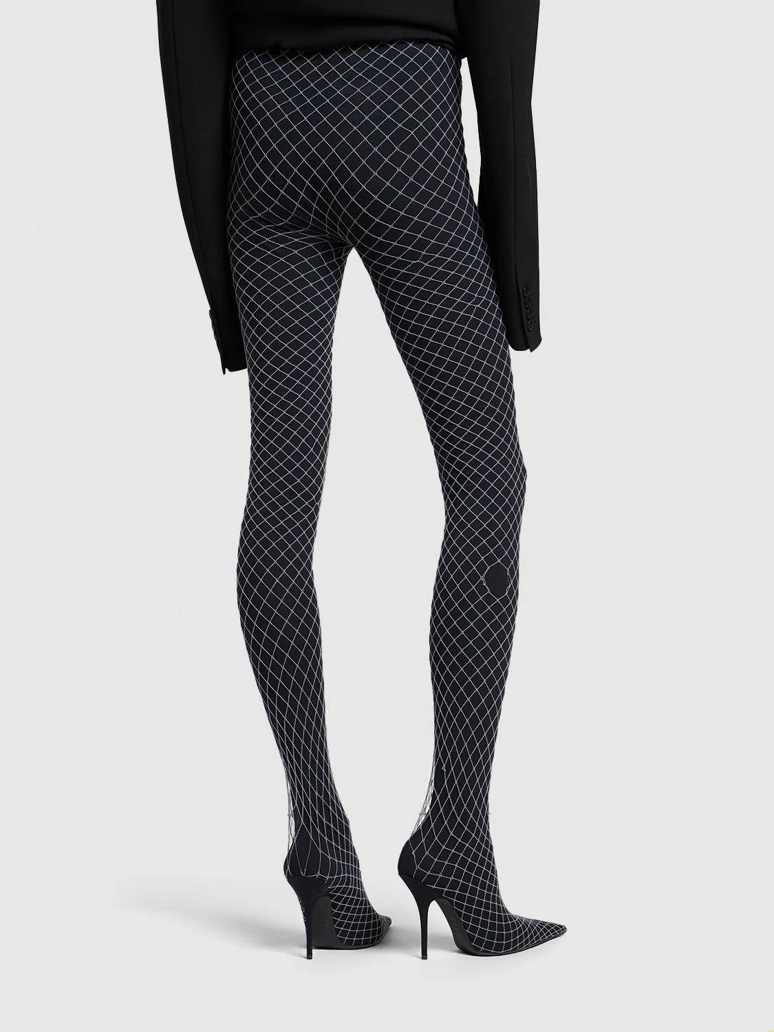 Knife nylon blend fishnet pantaleggings