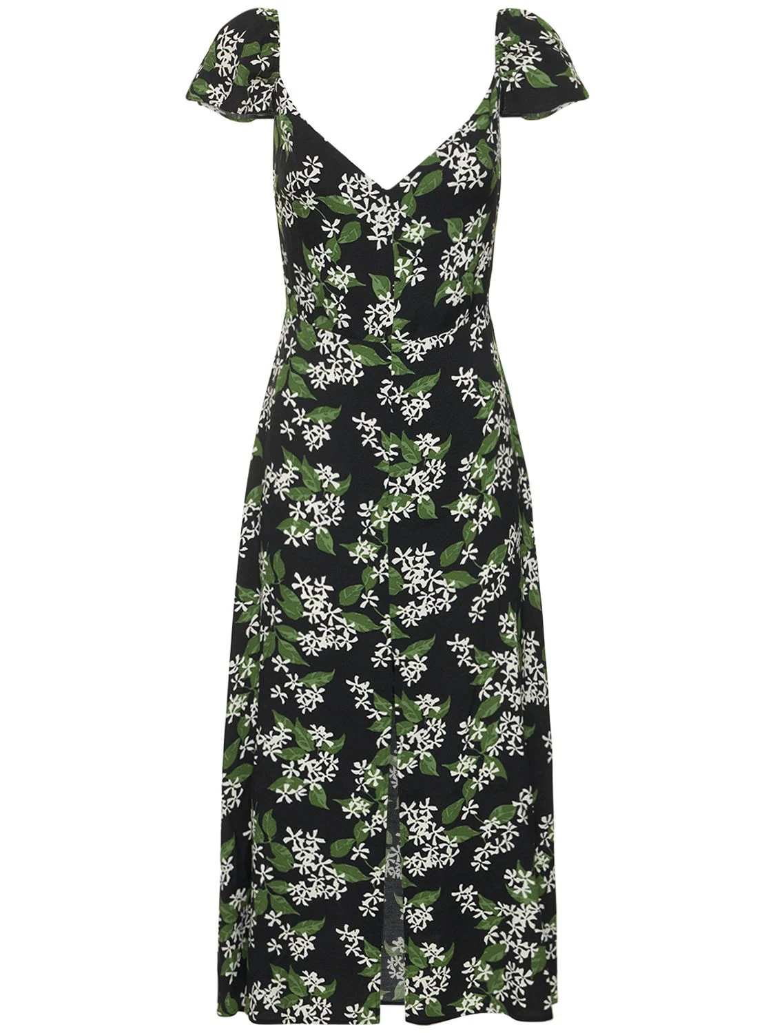 Baxley printed viscose crepe midi dress