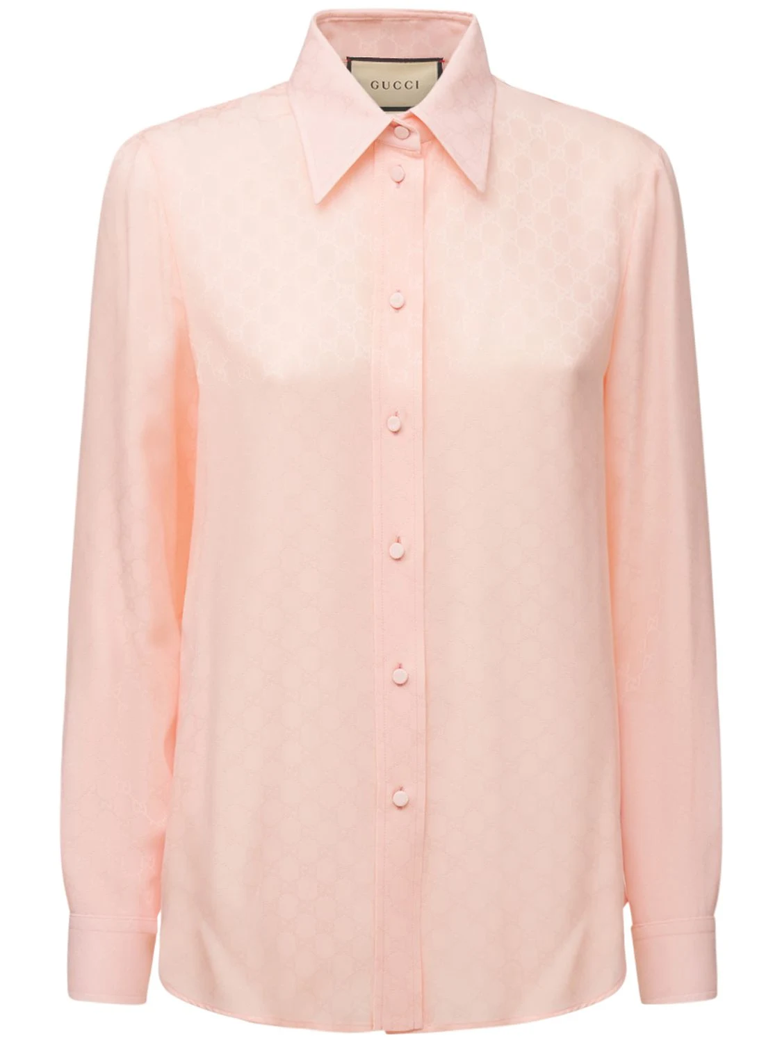 GG JACQUARD SILK CREPE SHIRT