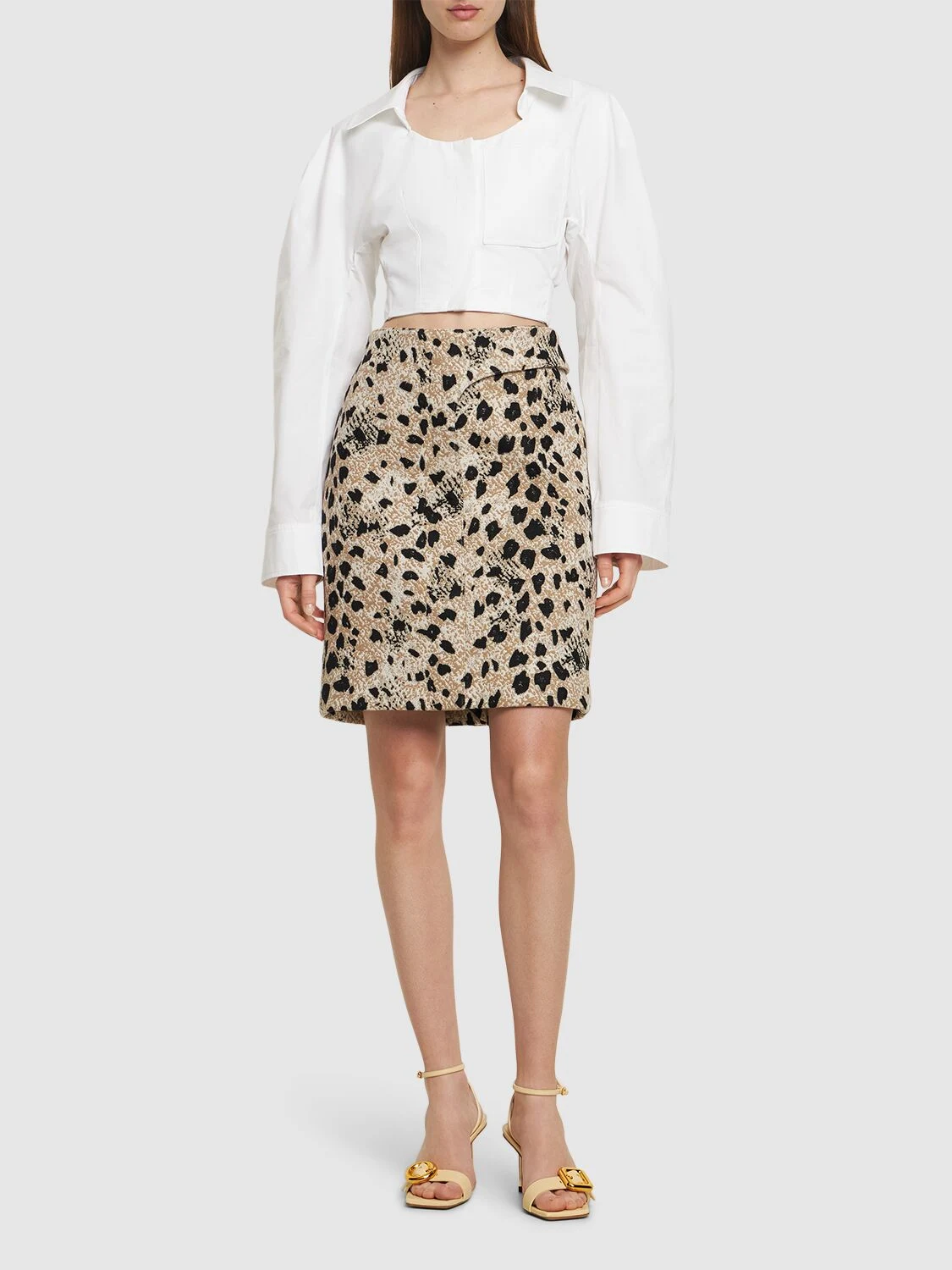 La Jupe Obra leo cady side buckle skirt