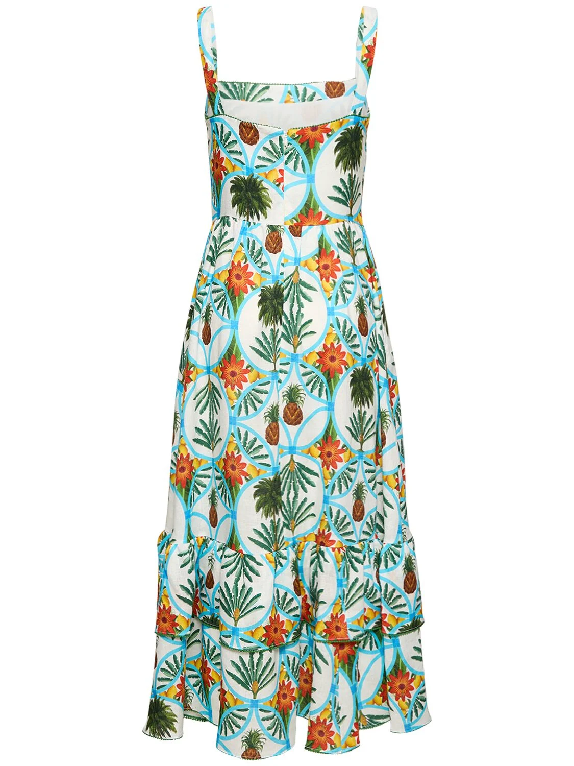 Dani printed linen midi dress