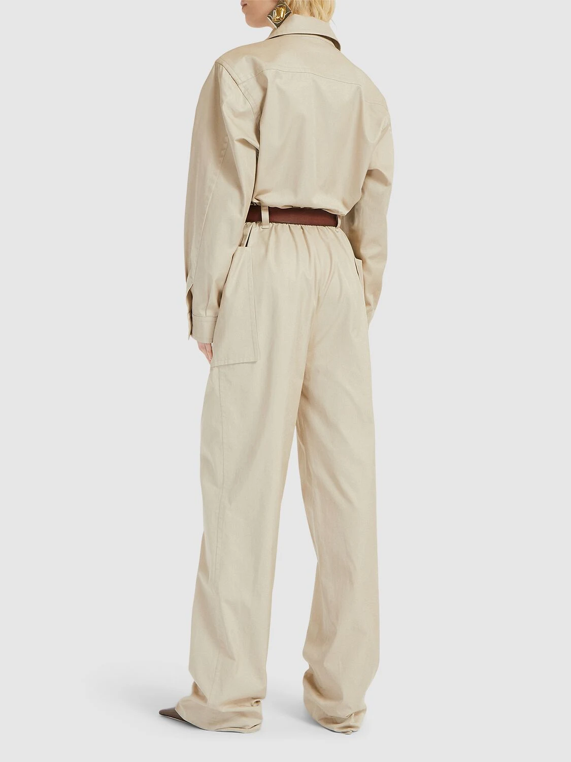 Cotton twill jumpsuit