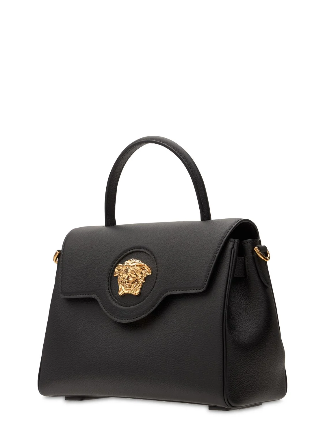 Medusa leather top handle bag