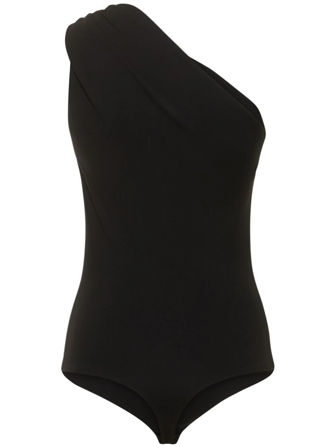 Matte jersey one-shoulder bodysuit