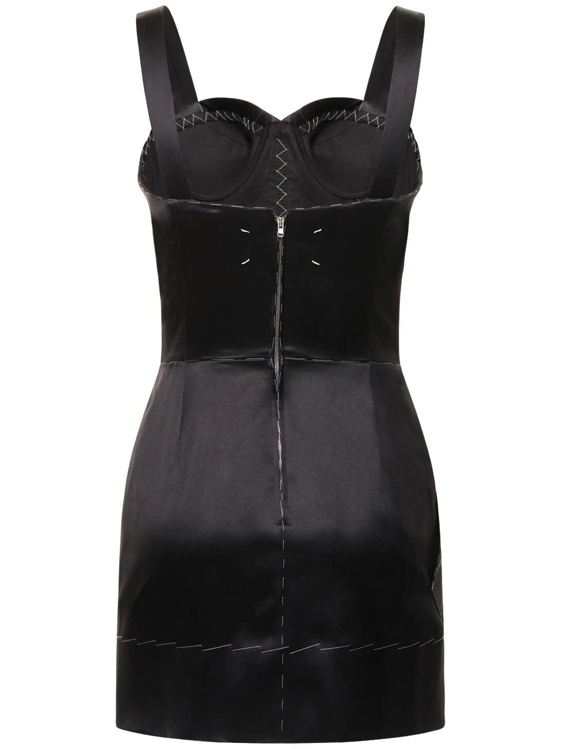 Duchesse satin mini corset dress