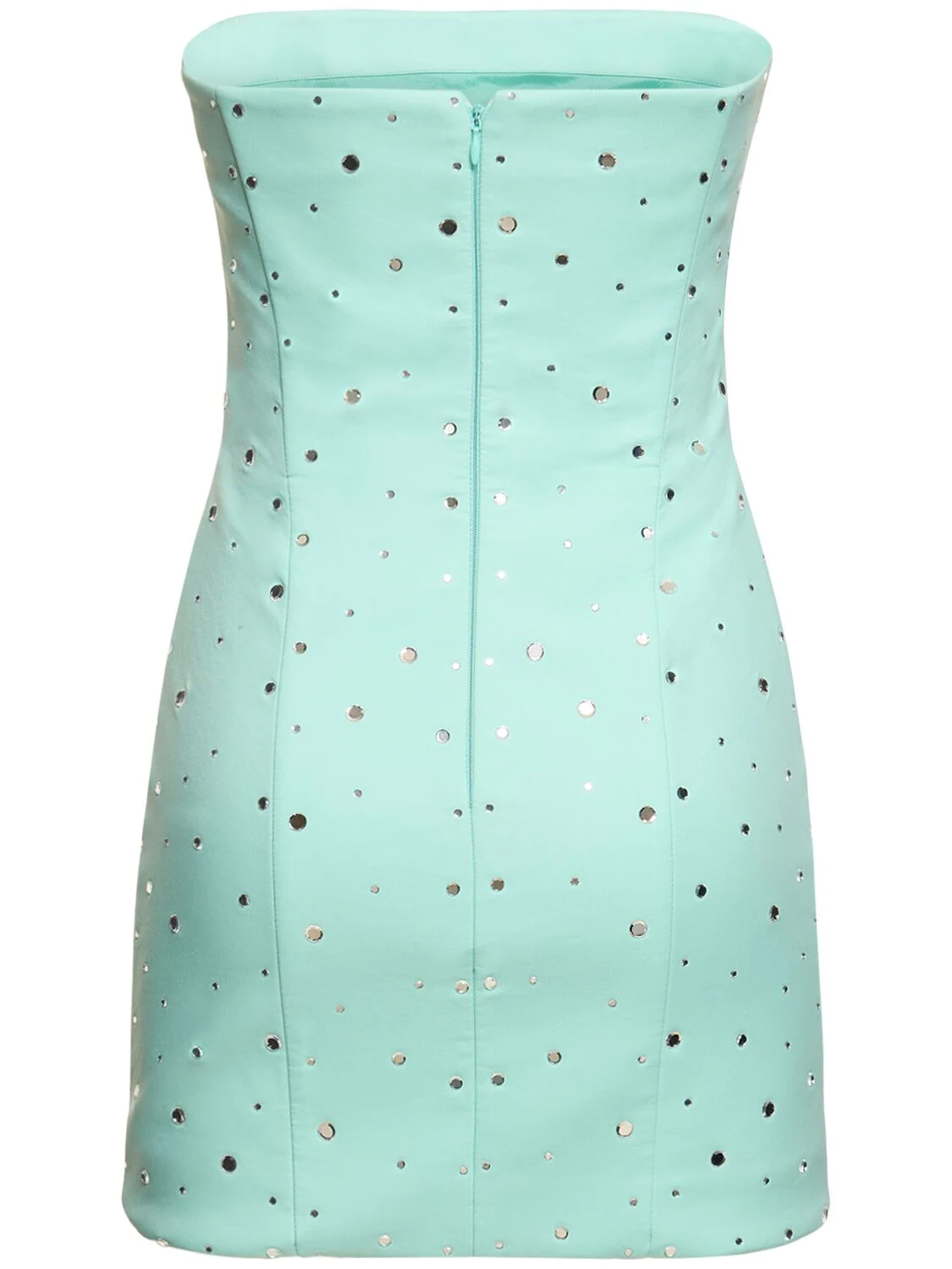 Embellished strapless mini dress