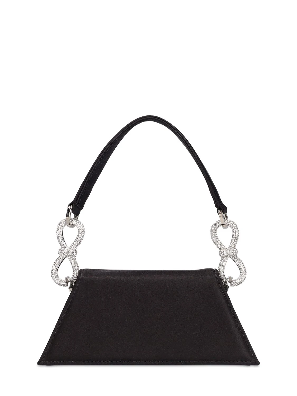 Mini Samantha satin top handle bag w/bow