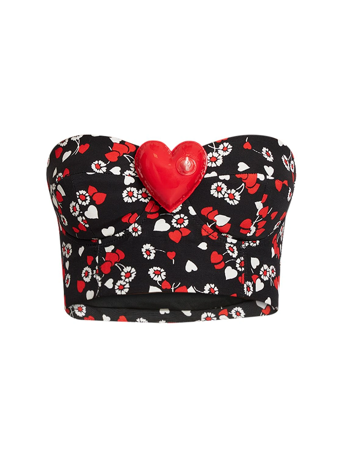 Ottoman all over print heart crop top