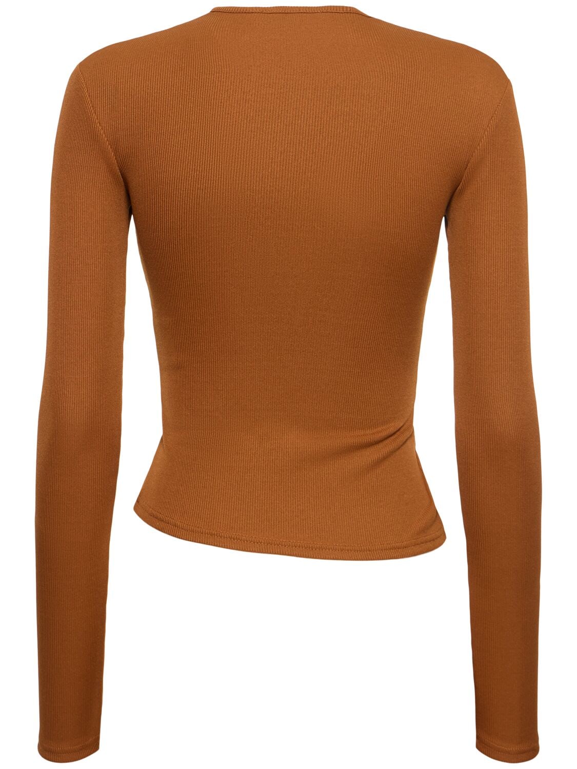 Open twist long sleeve top