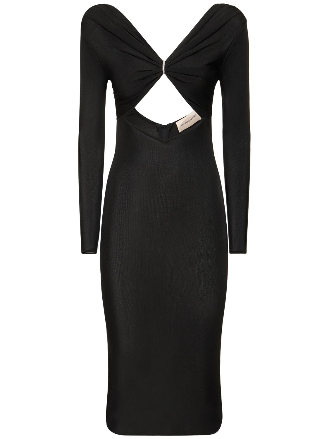 Cutout viscose jersey midi dress