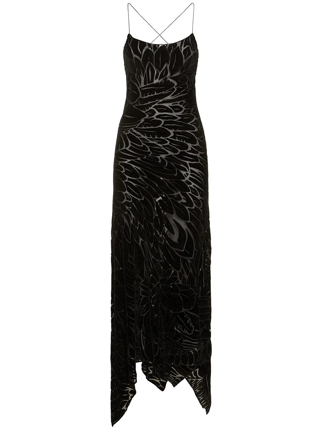 Velvet devoré long dress