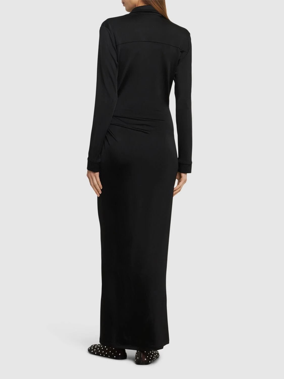 Iana viscose jersey l/s long dress