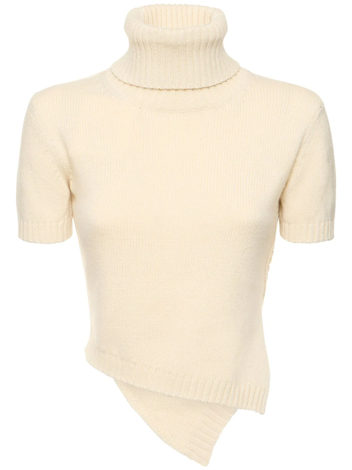 Dria asymmetric cashmere blend knit top