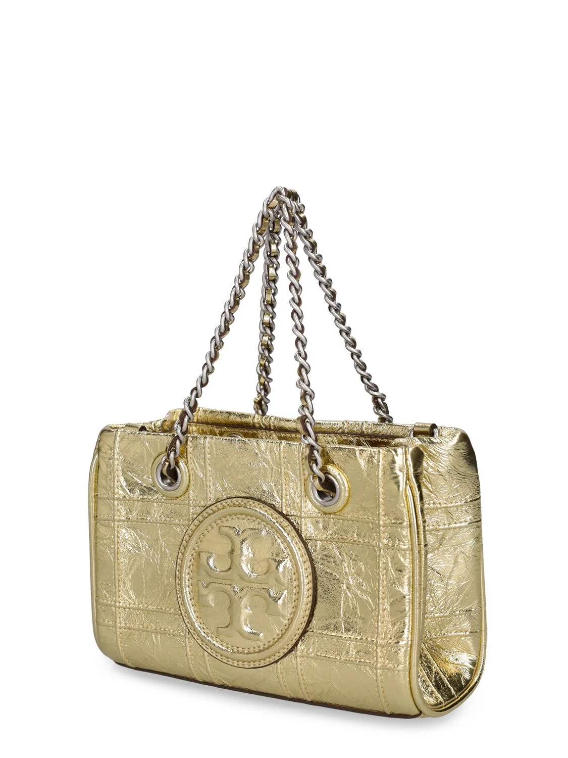 Mini Fleming soft metallic leather bag