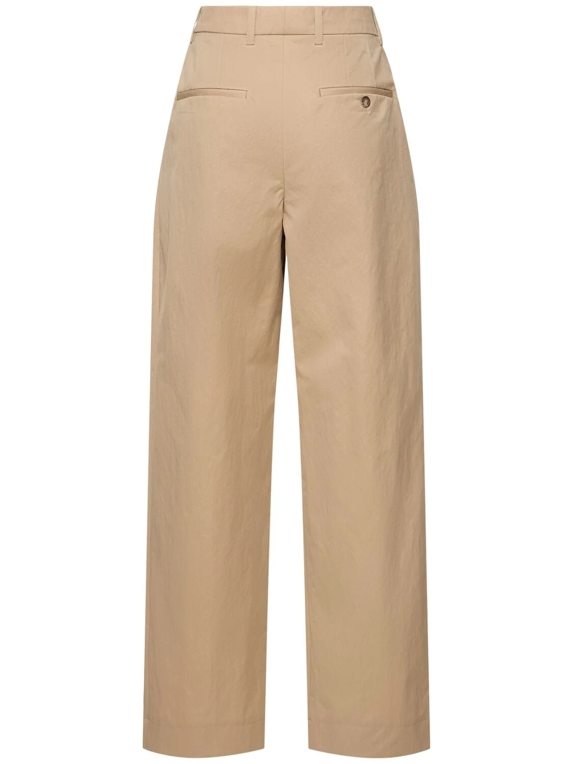 Cotton blend drill wide chino pants