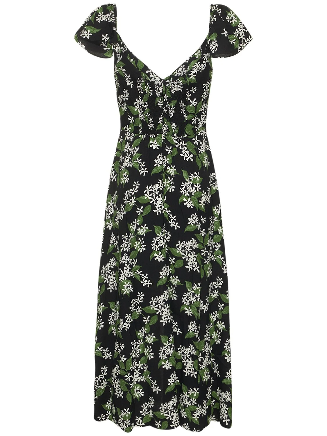 Baxley printed viscose crepe midi dress