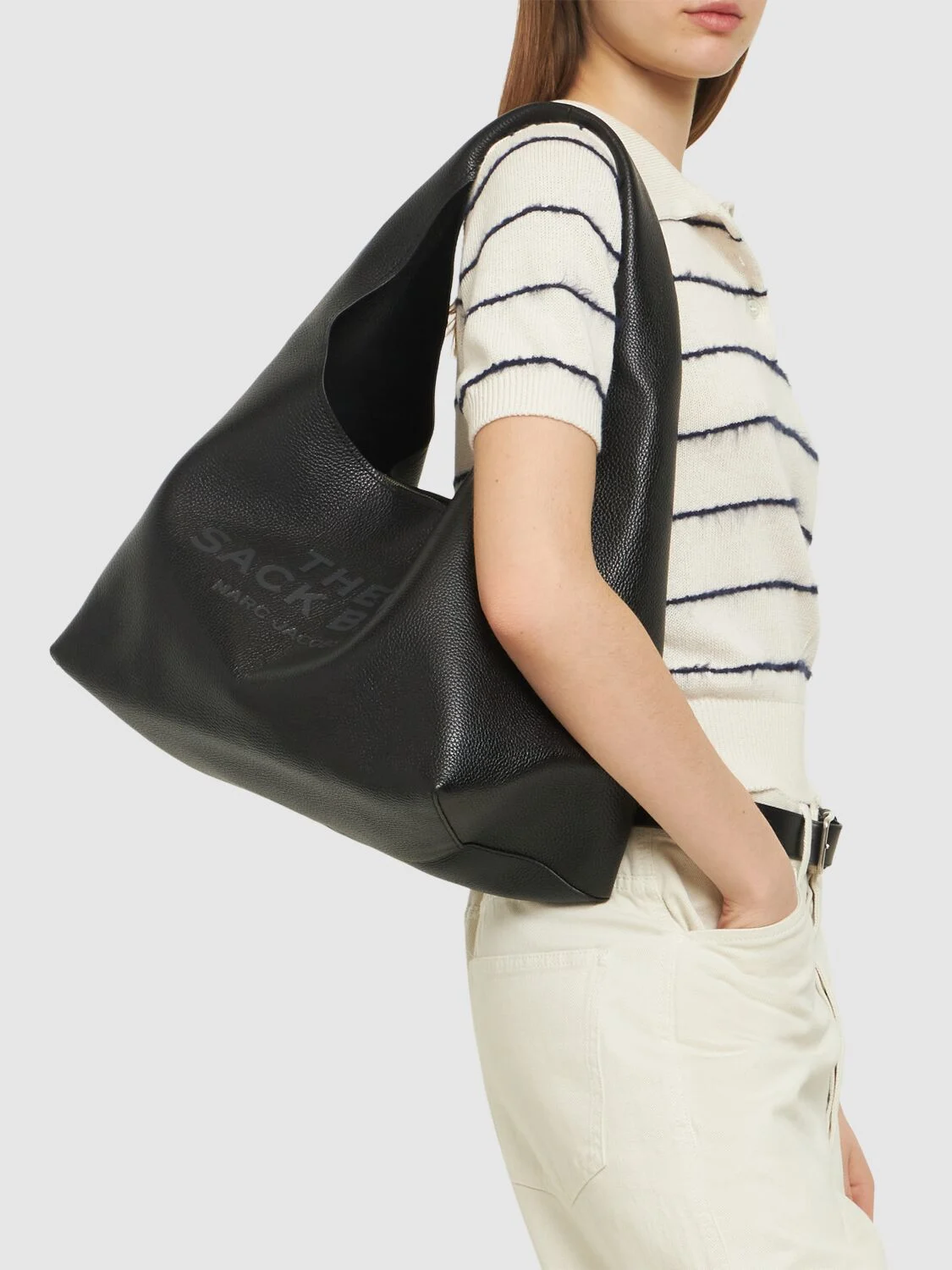 The Sack leather top handle bag