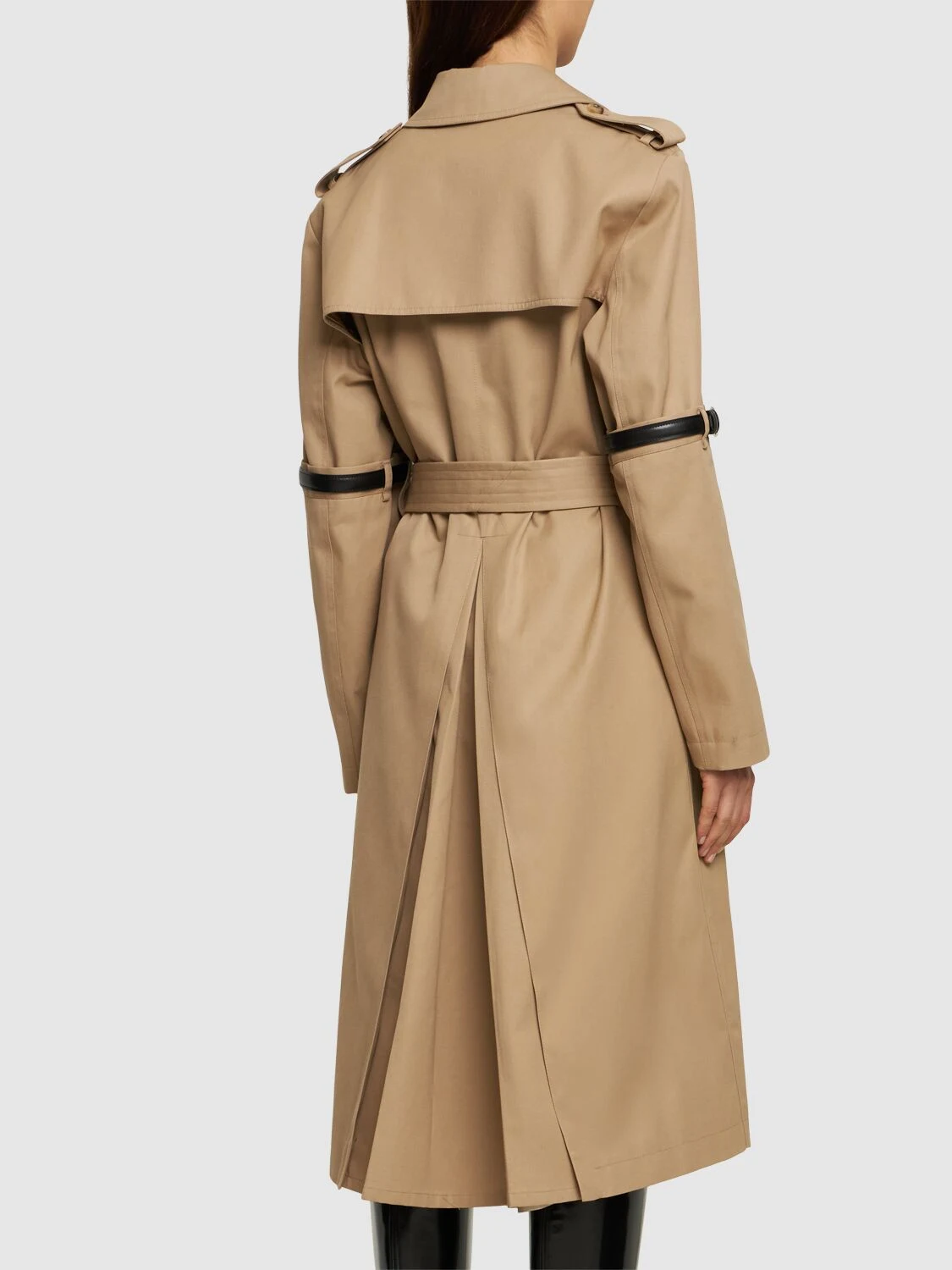 Hybrid cotton blend trench coat