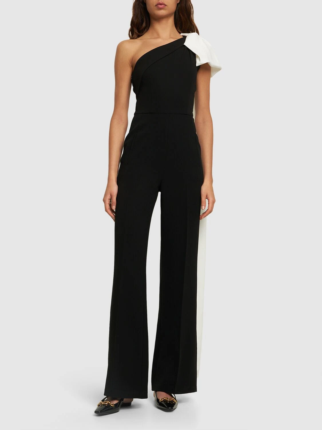 Asymmetric stretch cady jumpsuit