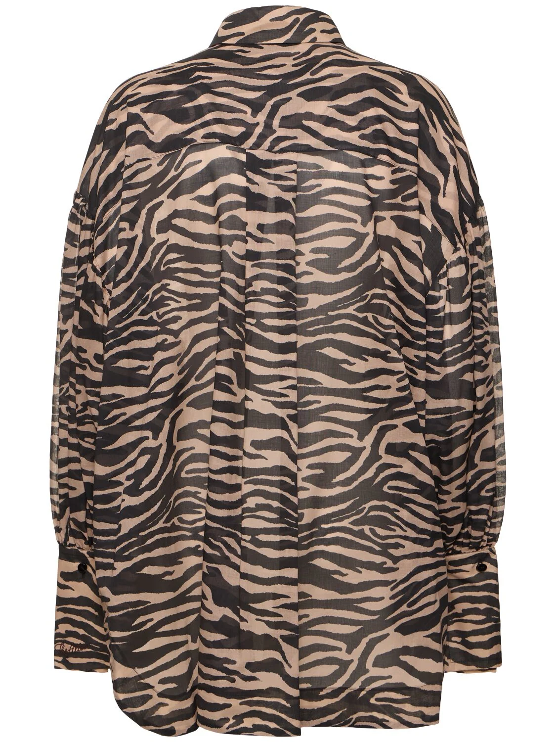 Printed mousseline oversized shirt