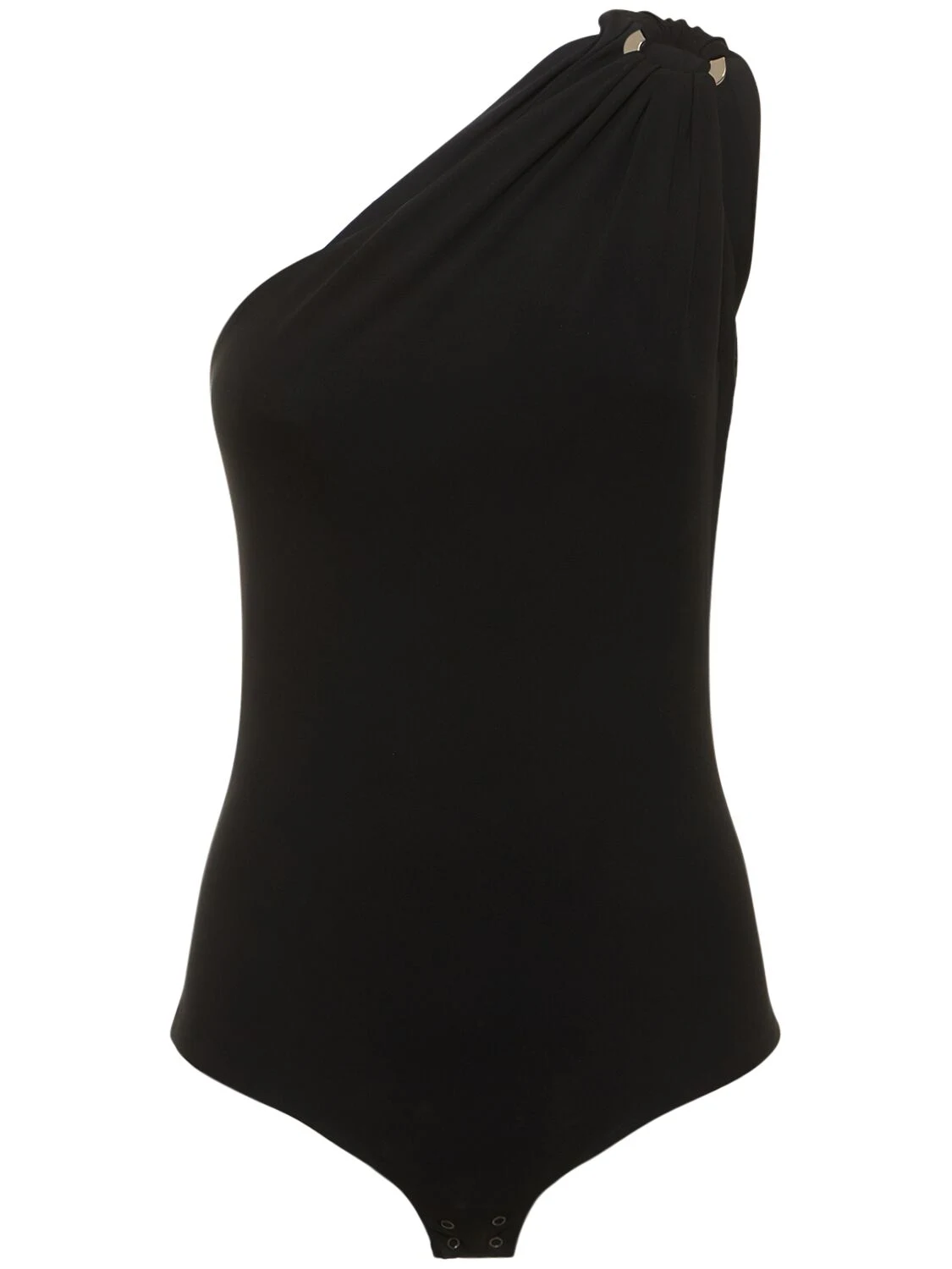 Matte jersey one-shoulder bodysuit