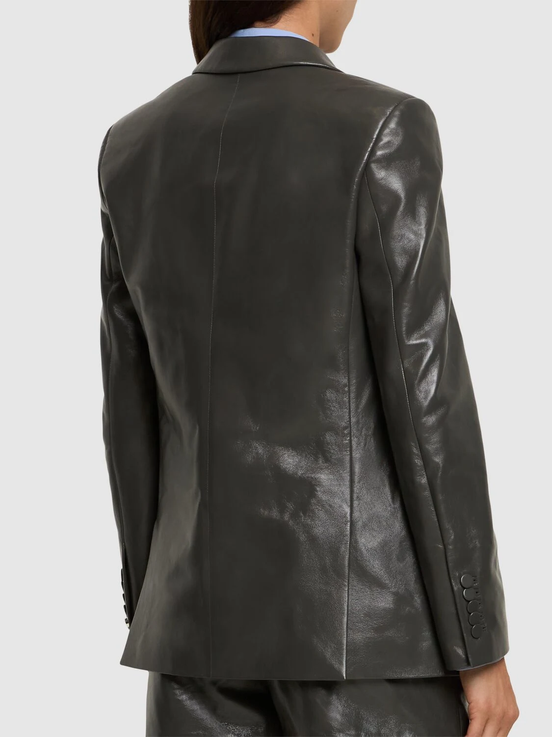 Shiny leather jacket