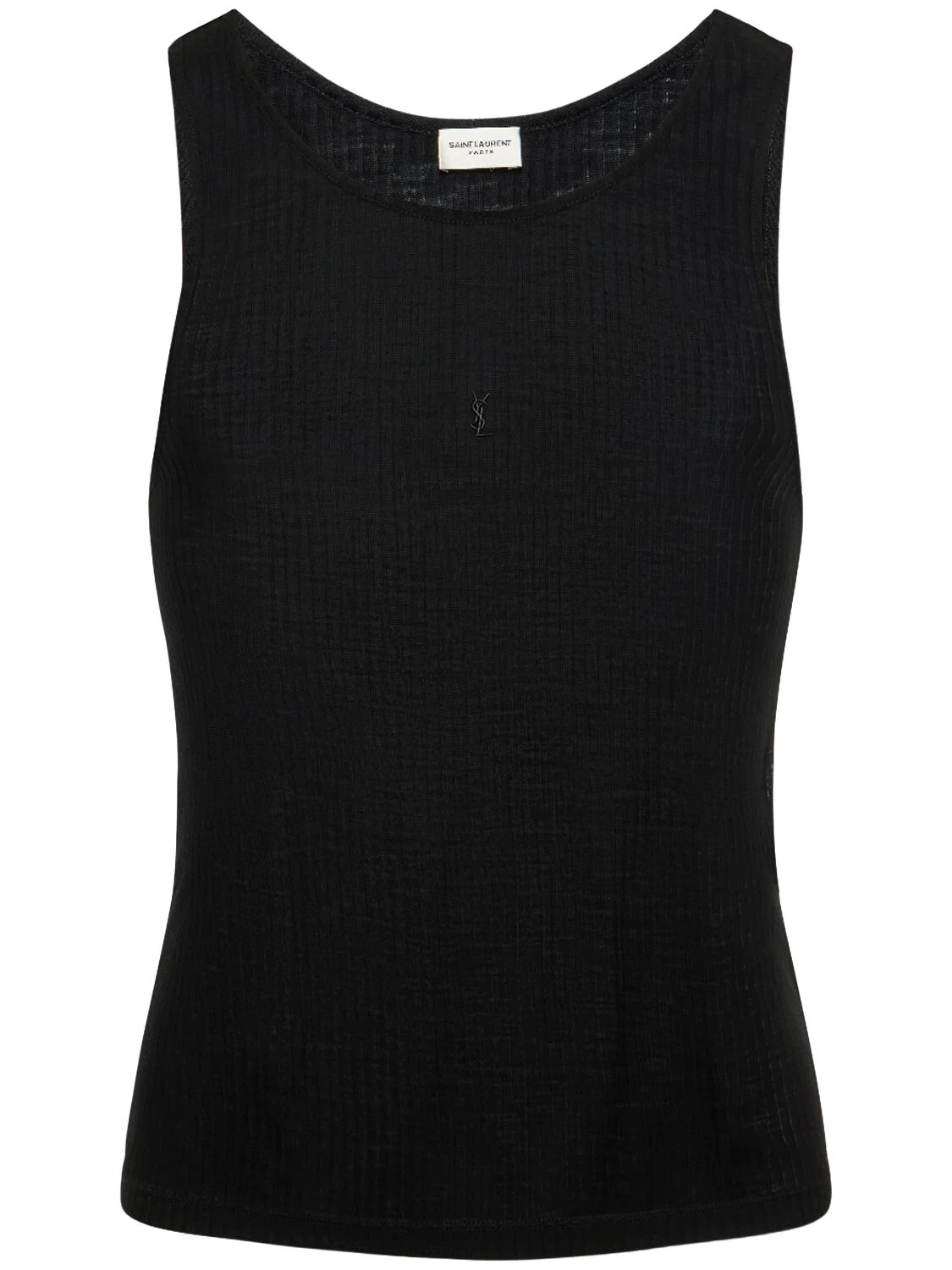 Cassandre ribbed wool tank top w/logo