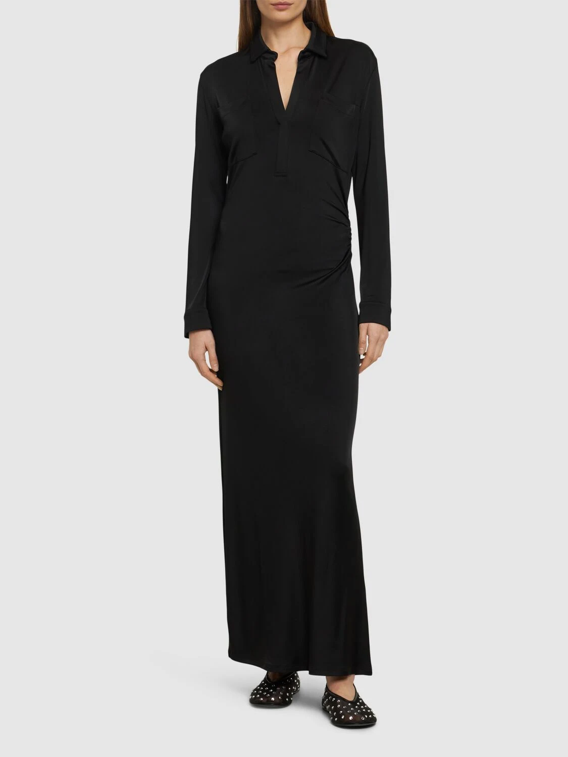 Iana viscose jersey l/s long dress