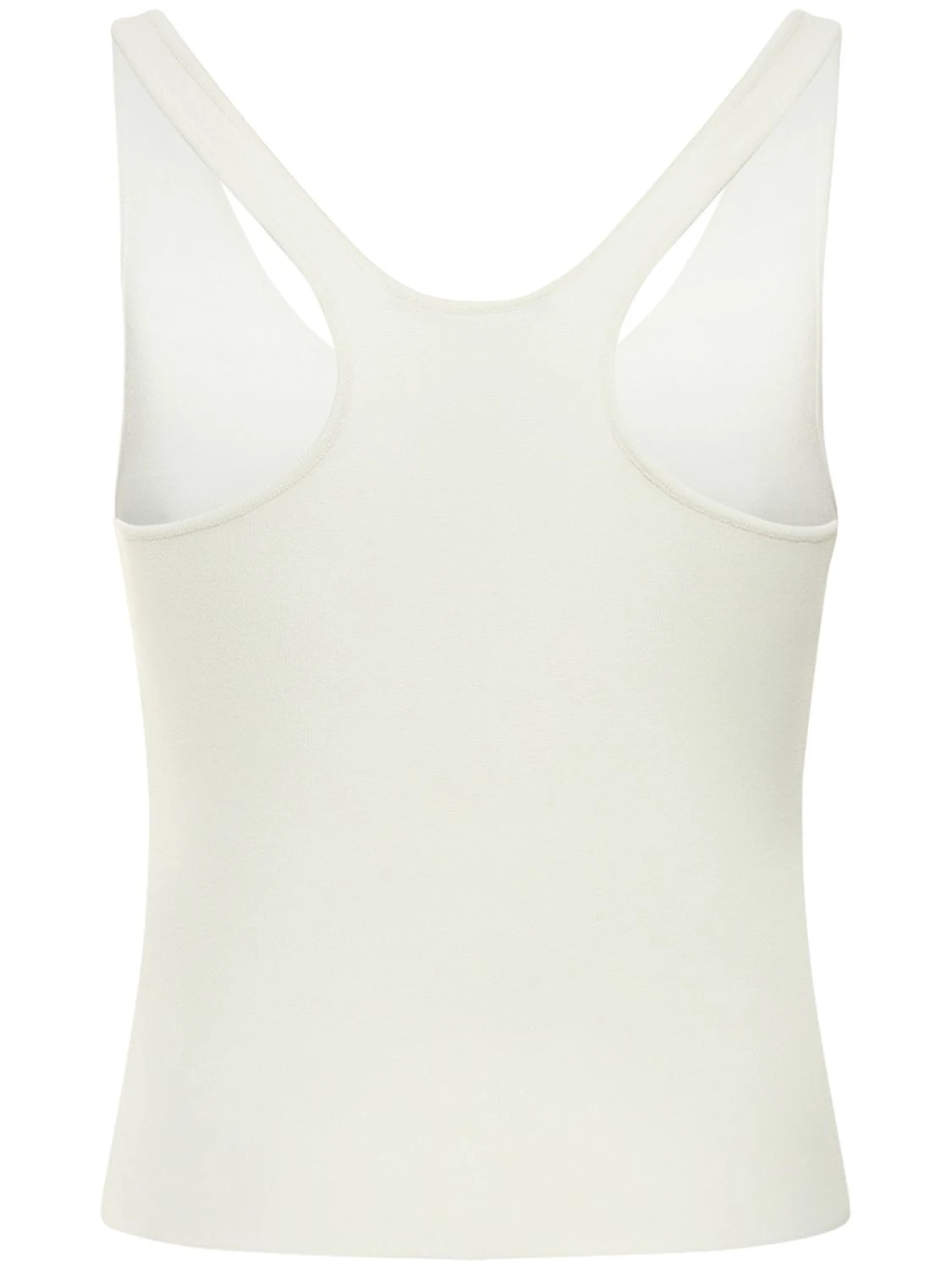 Compact viscose knit tank top