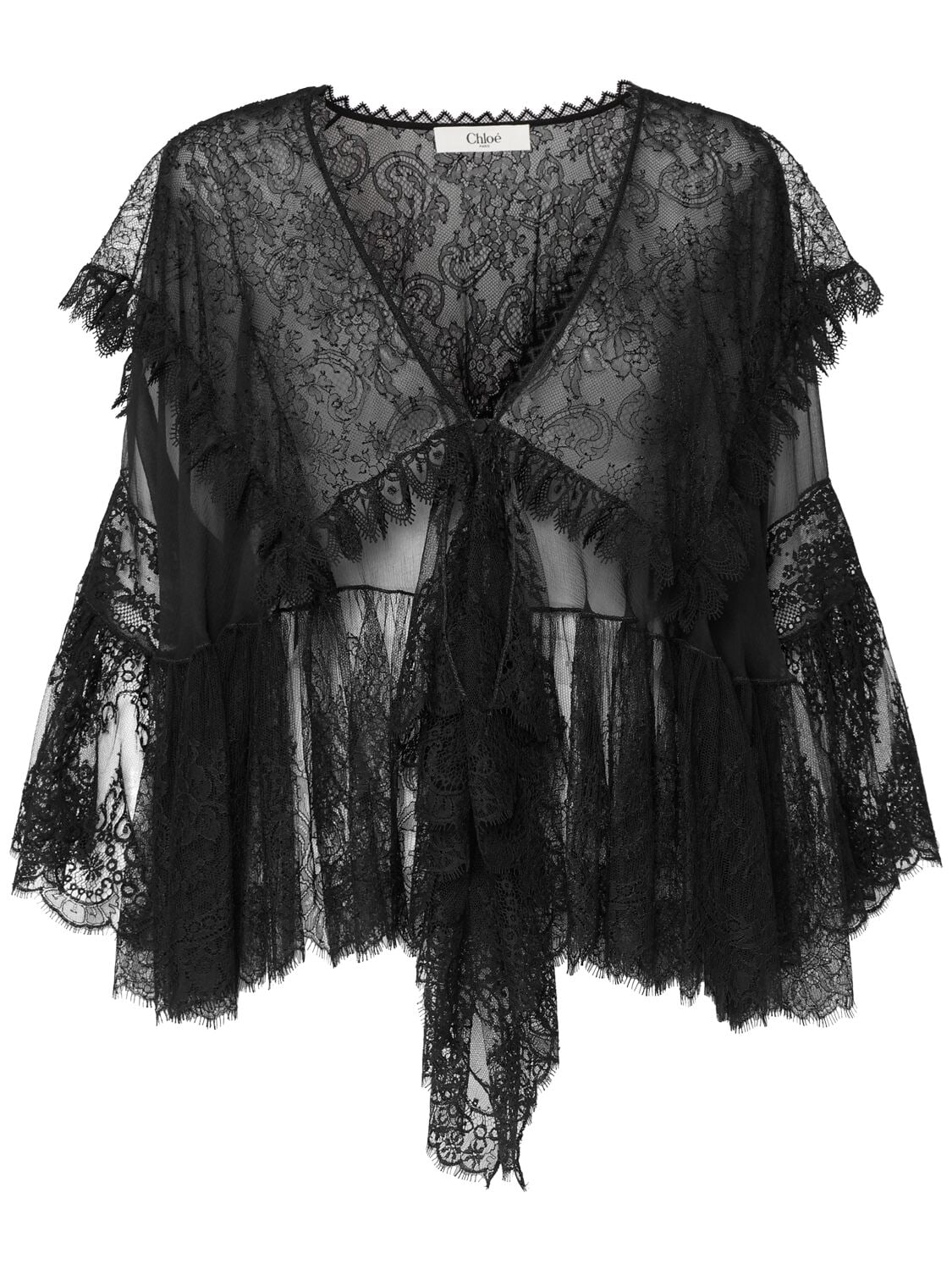 Ruffled lace shirt