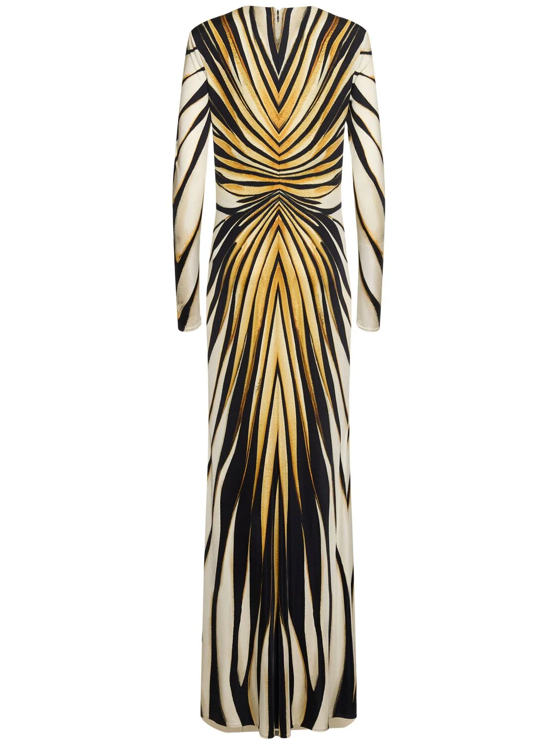 Ray Of Gold printed viscose long dress