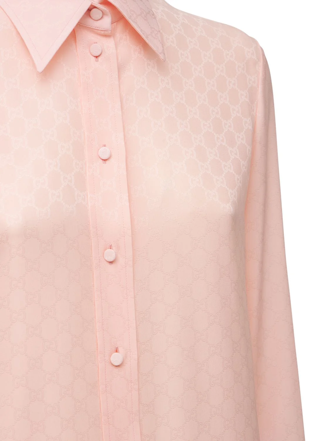 GG JACQUARD SILK CREPE SHIRT