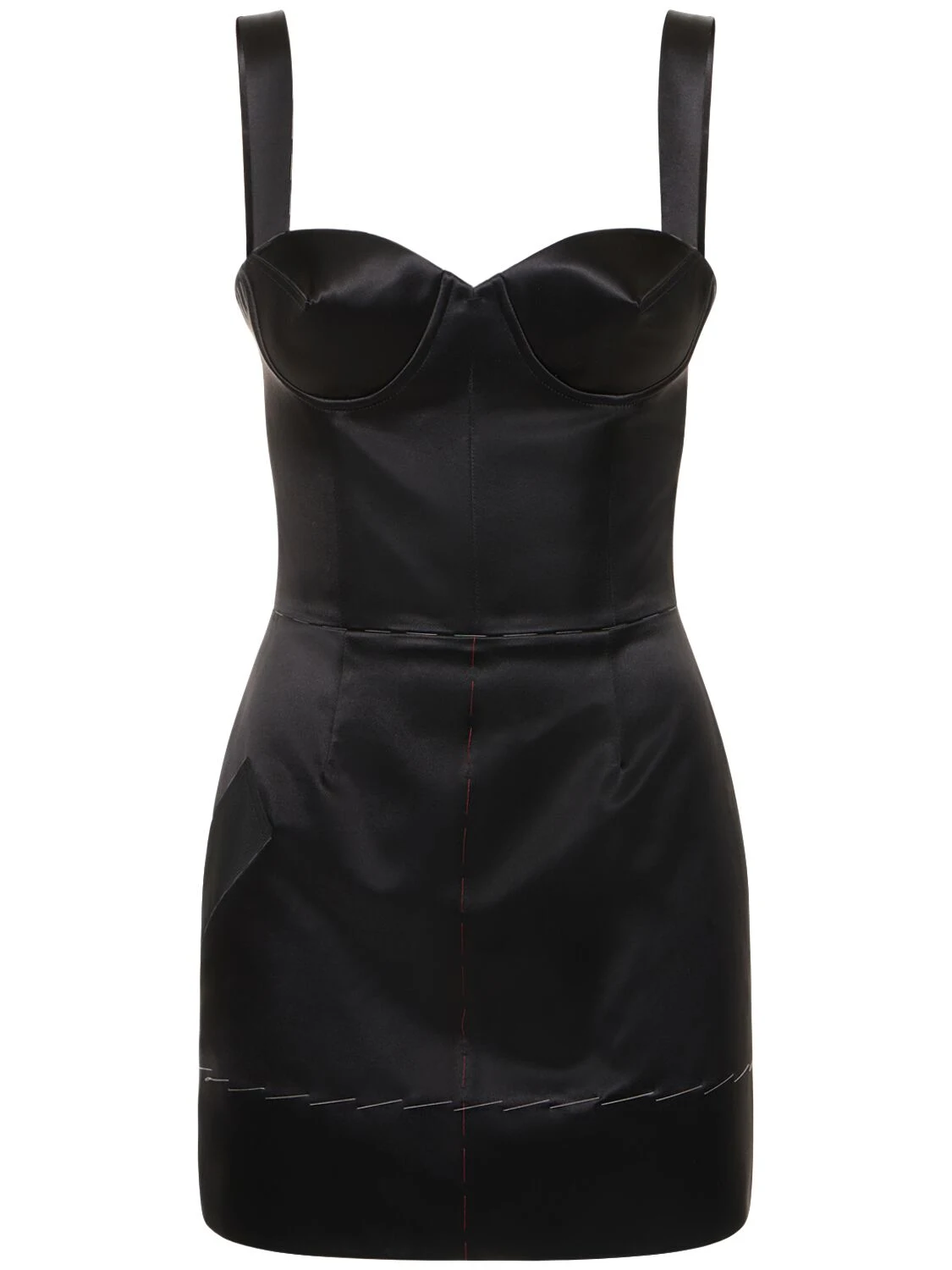 Duchesse satin mini corset dress